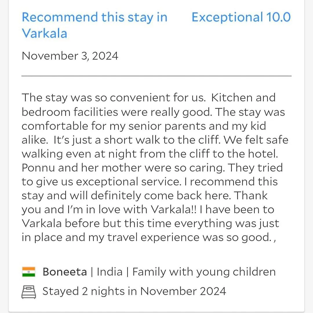 Cliff Heaven Apartment Varkala India